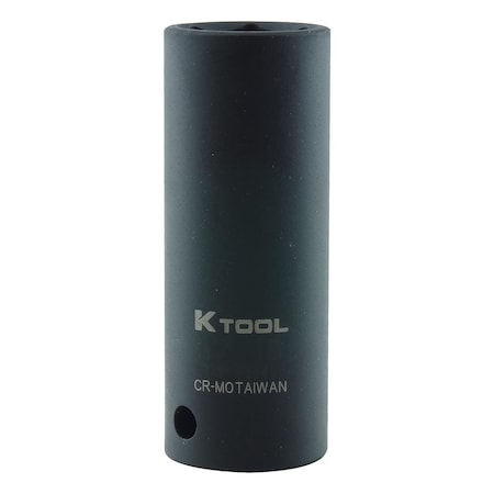 K-Tool International 1/2" Drive Impact Socket black oxide, Deep 6 Pnt 1/2"Dr, 5/8 KTI-33220